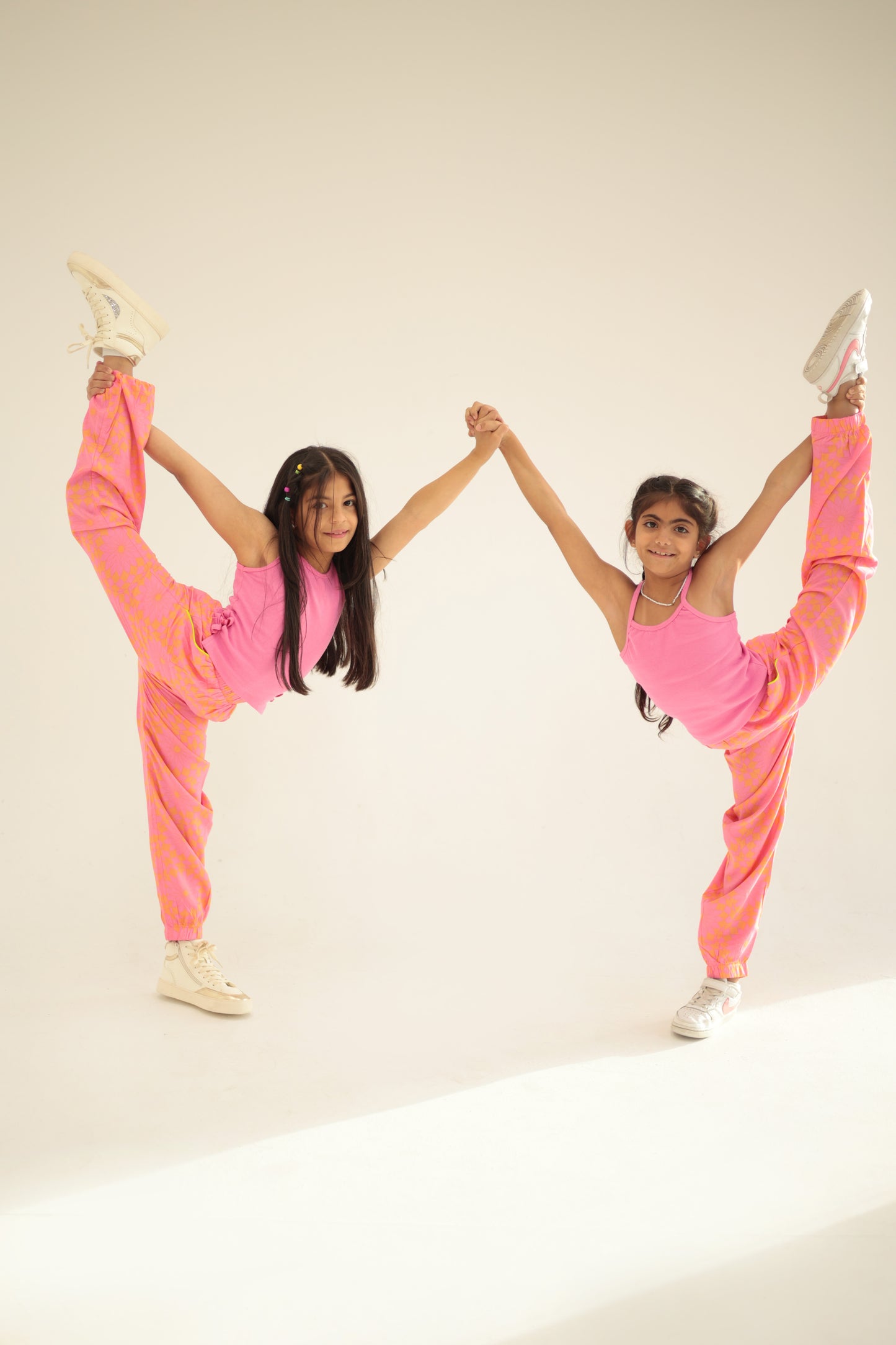 Orange Viscose Pants in Pink
