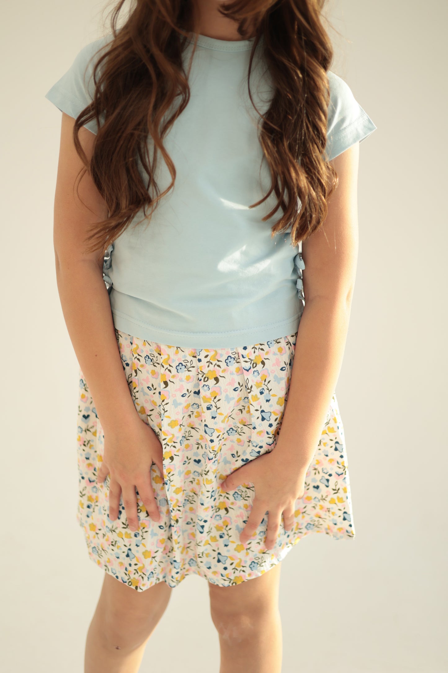 Blue Half-Sleeve Top