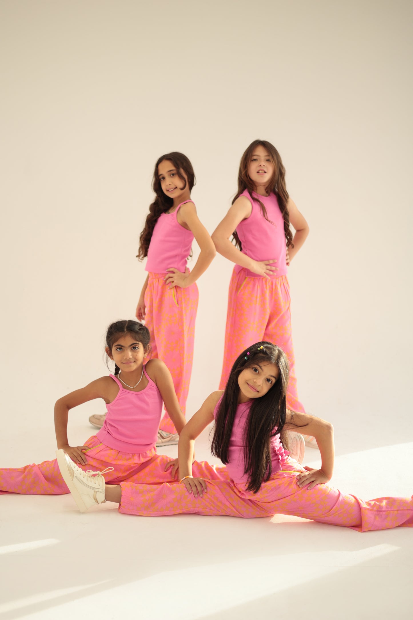 Orange Viscose Pants in Pink