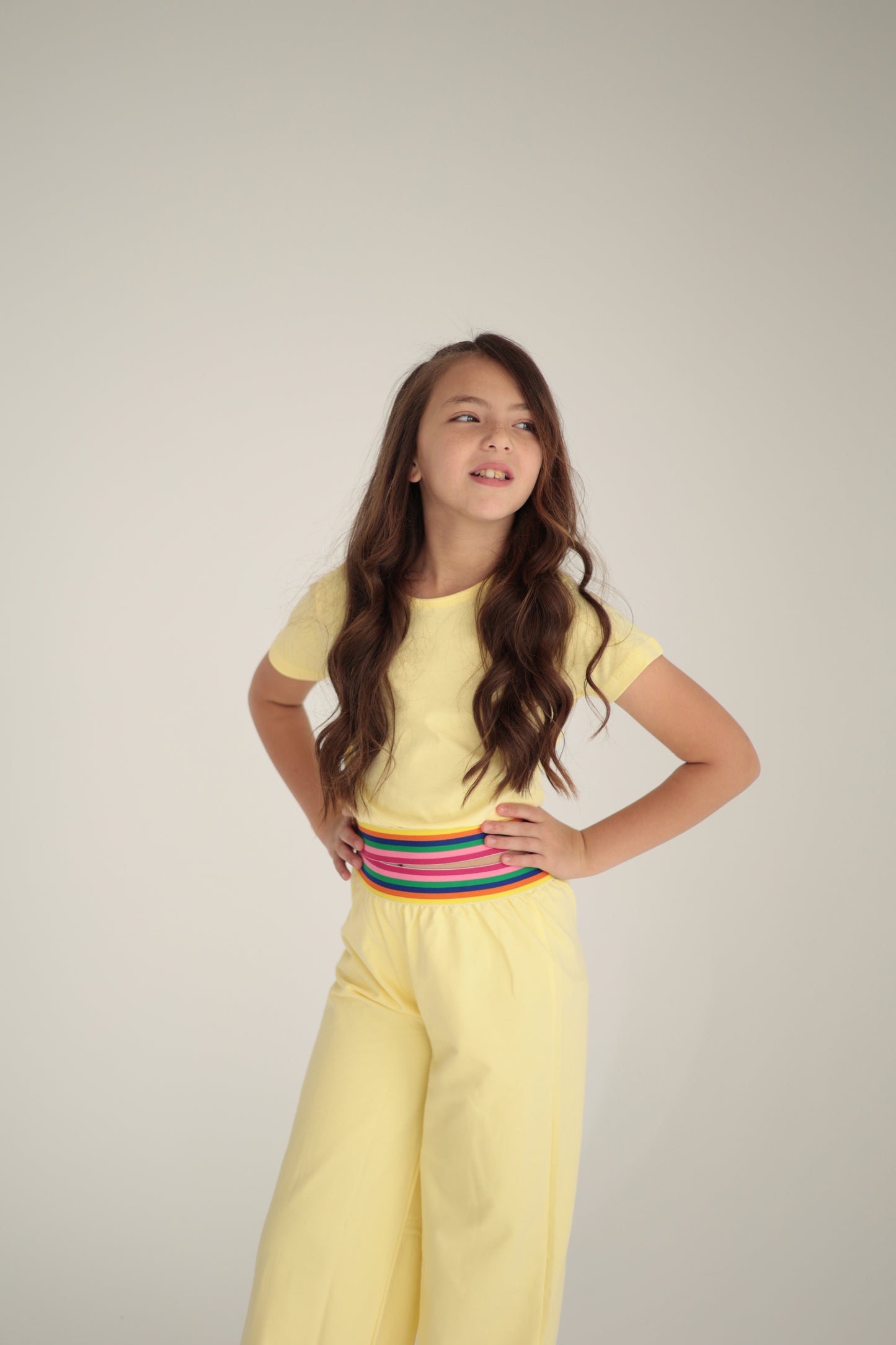 Yellow SET Half-Sleeve Top