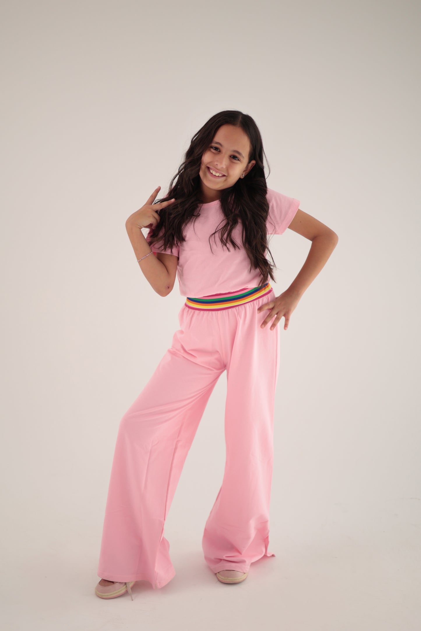 Pink SET Half-Sleeve Top