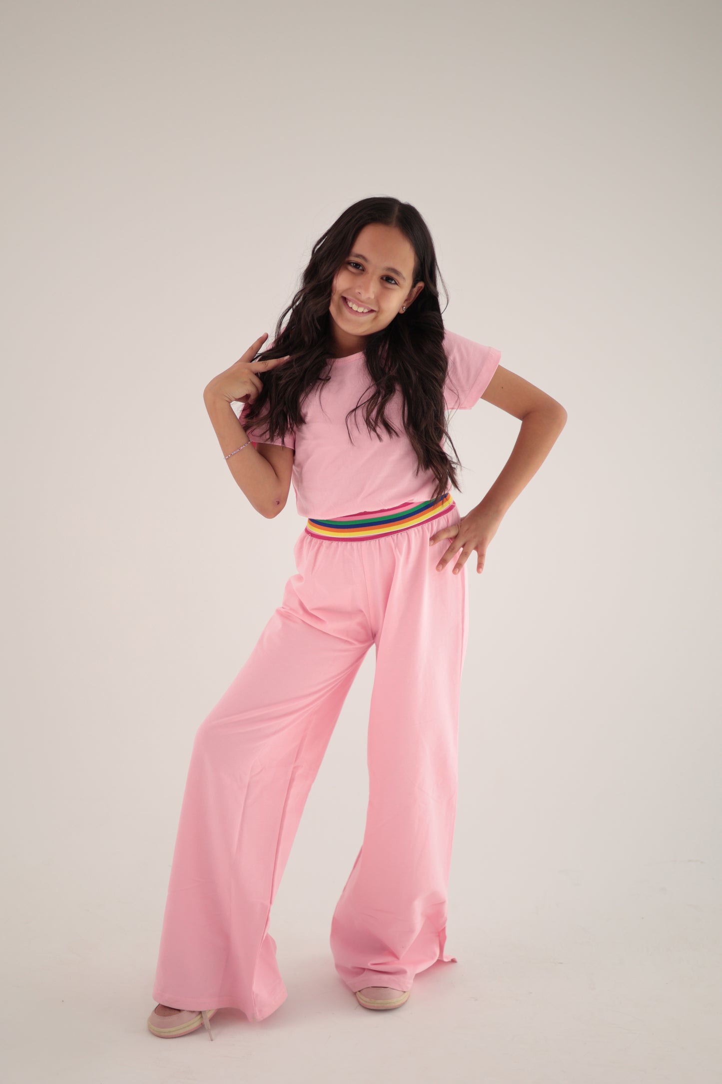 Pink SET Half-Sleeve Top