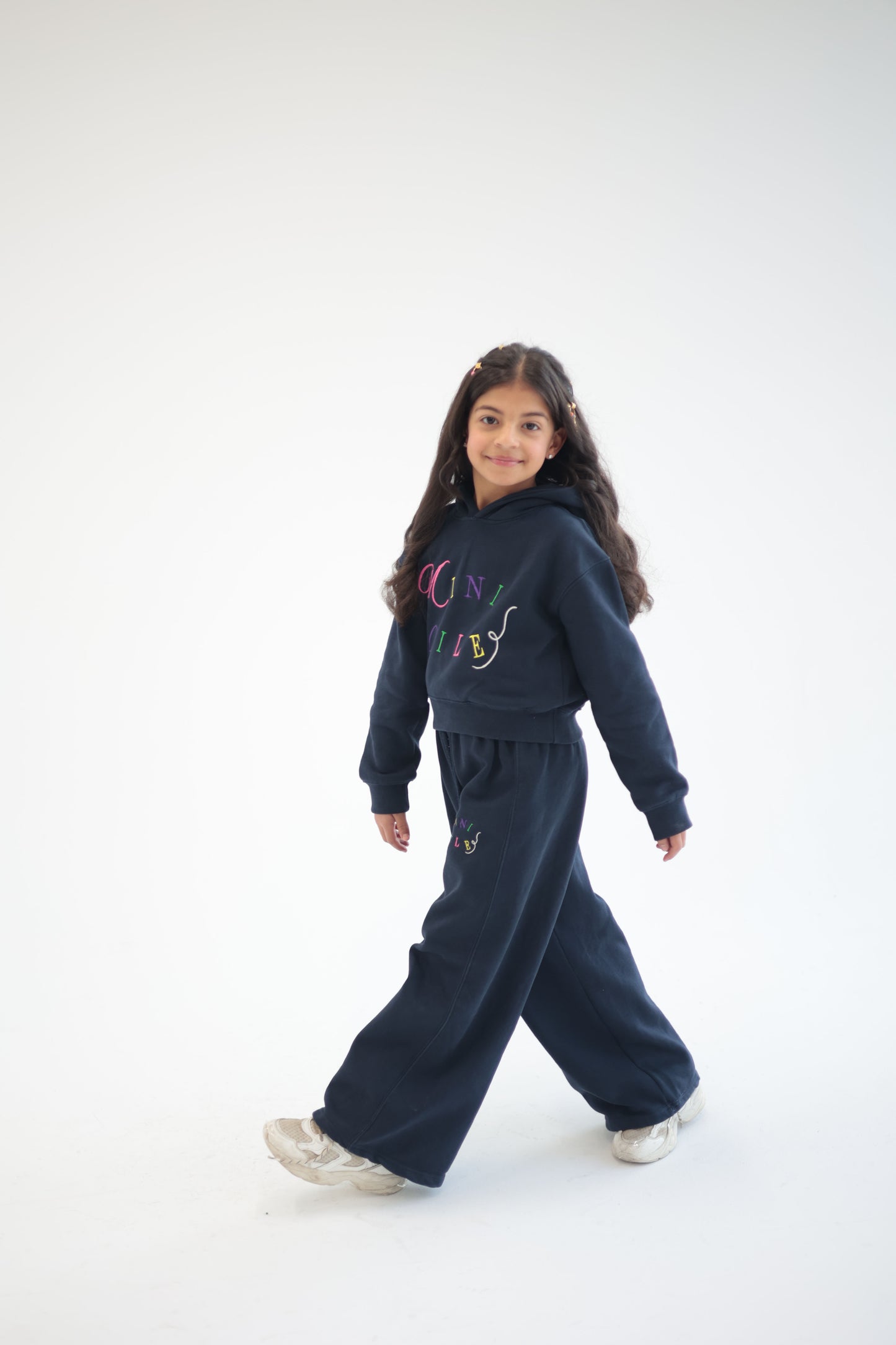 MINI NILE’s Vivid Navy Wide Leg Set