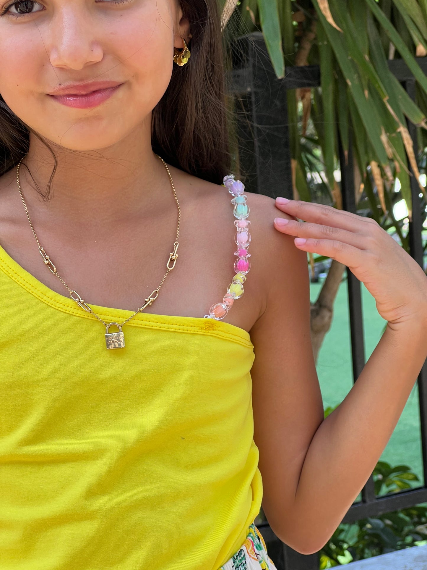 Lemon Top and Colorful Pants