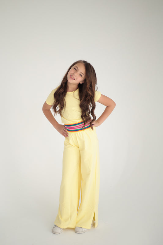 Yellow SET Half-Sleeve Top