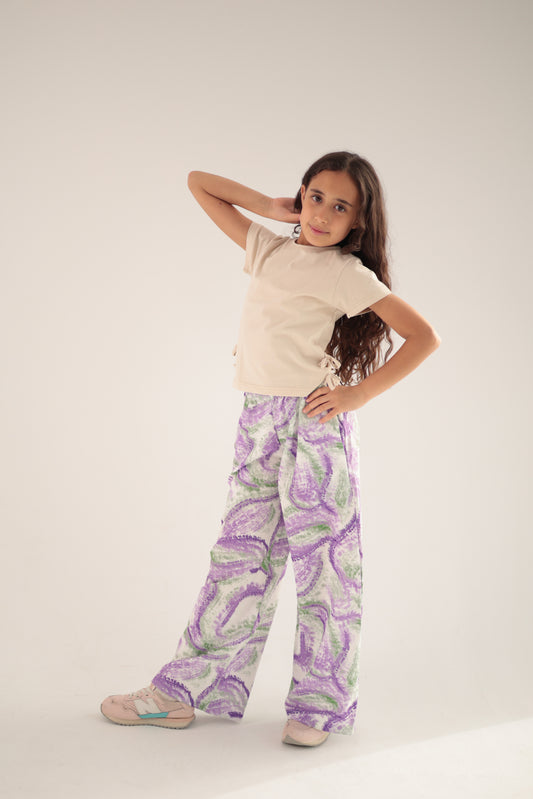 Pants Lotus Purple and Green