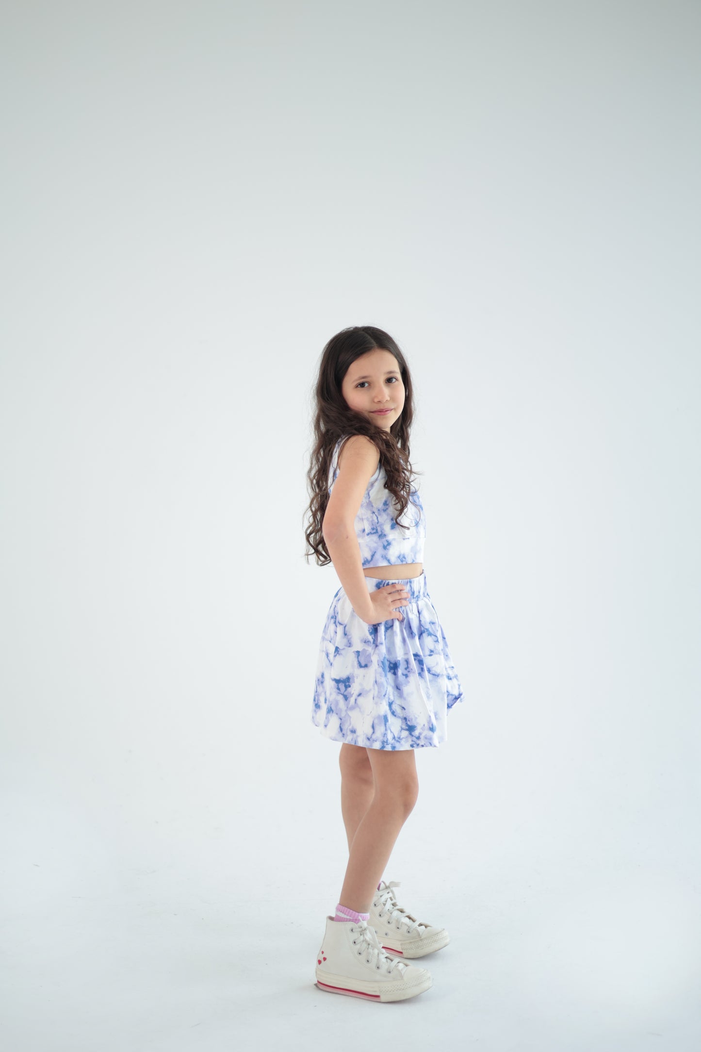 BLUE SKIRT SET