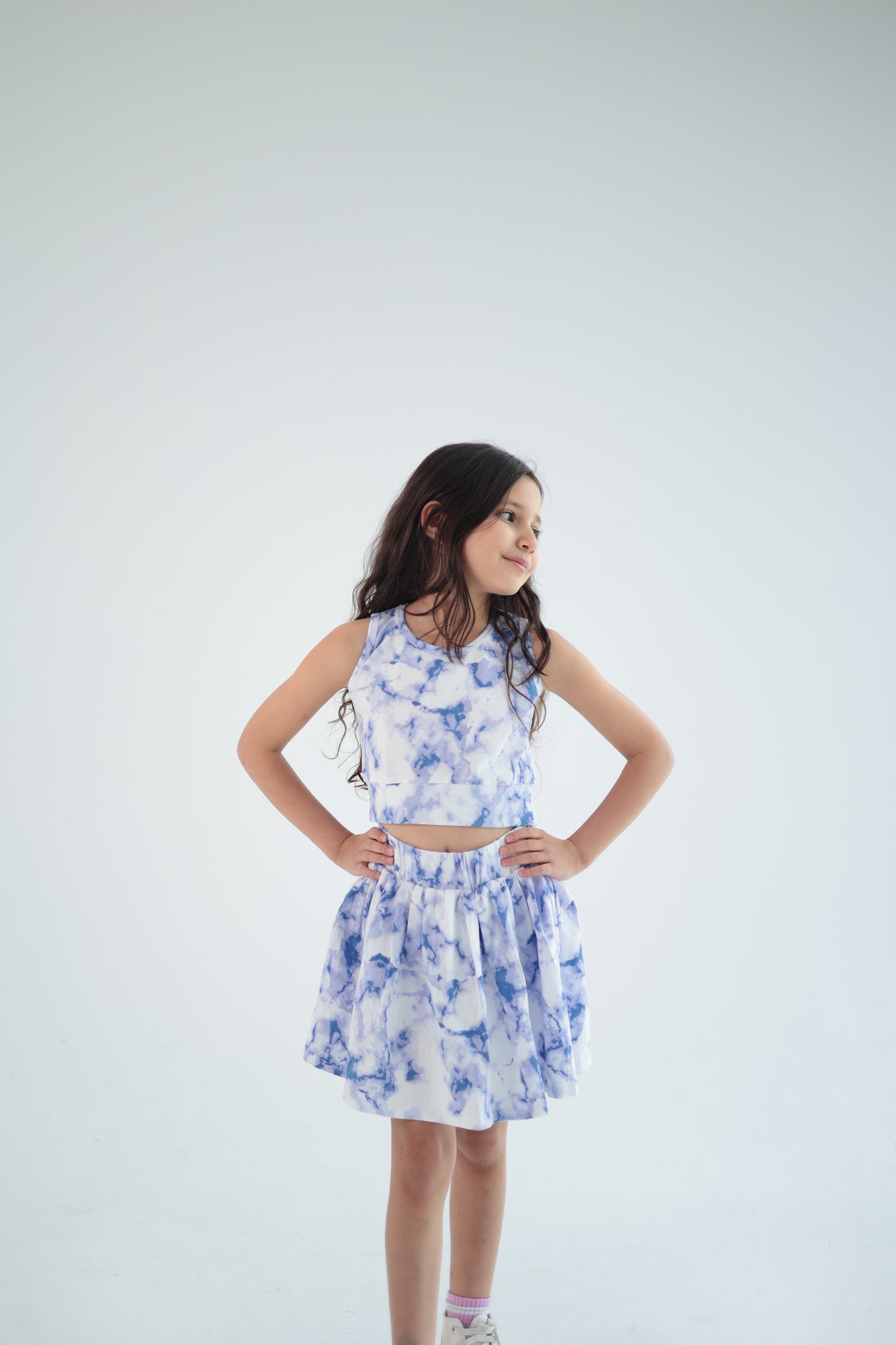 BLUE SKIRT SET