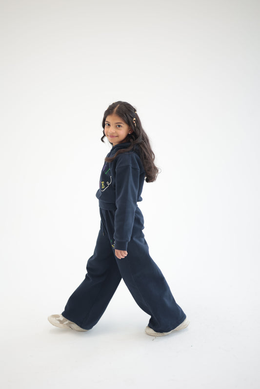 MINI NILE’s Vivid Navy Wide Leg Set